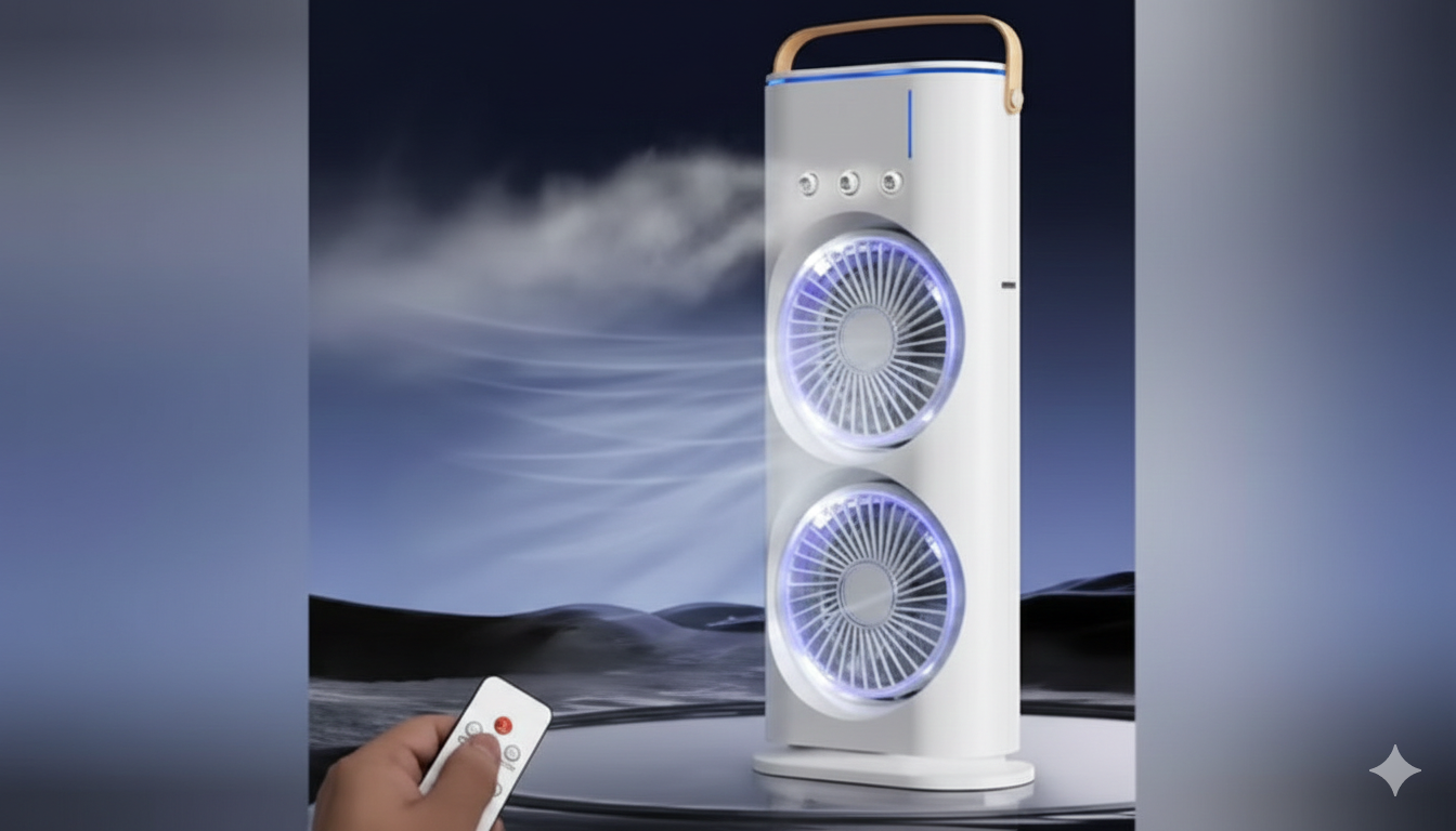 Double Cooling Fan | High Speed Dual Fan for Powerful Airflow