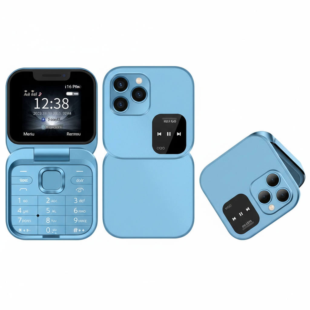 I16PRO Mini Dual SIM Fold Mobile Phone | Compact & Portable Design
