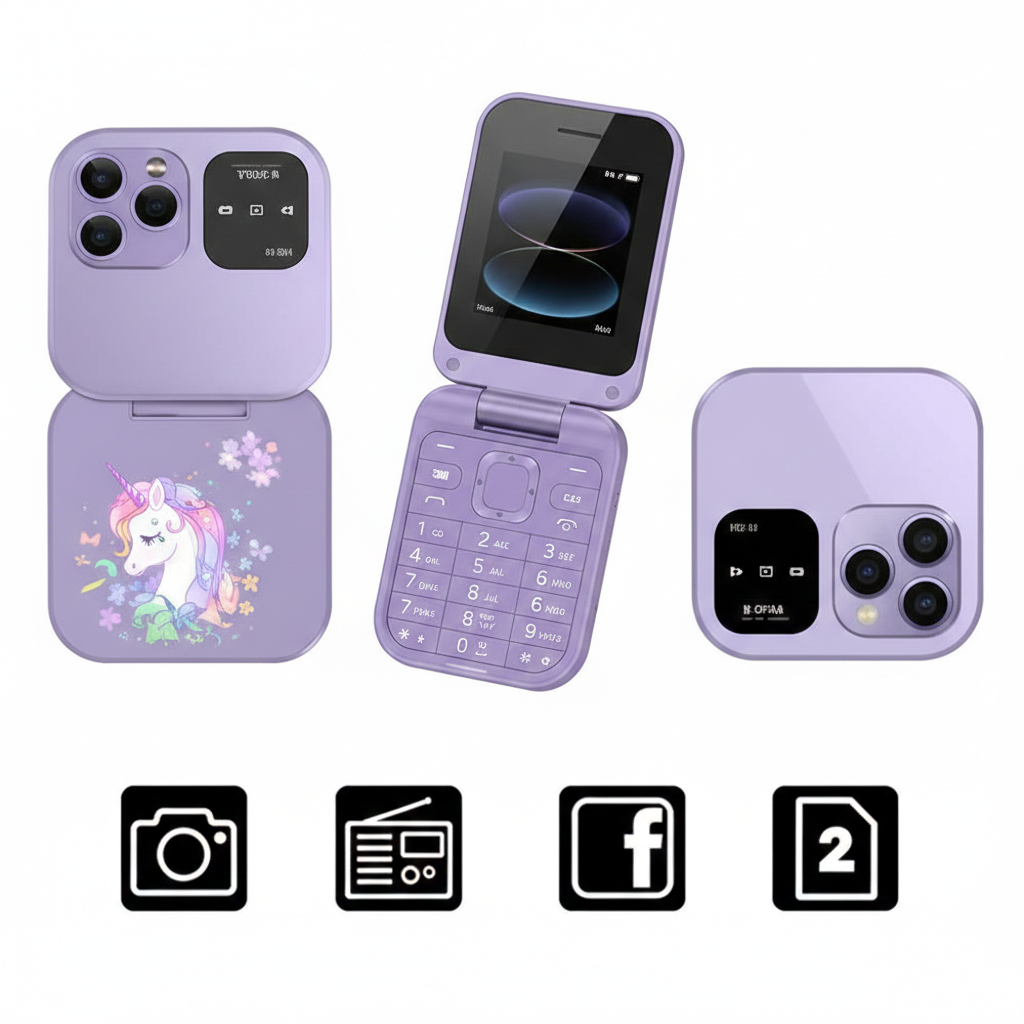 I16PRO Mini Dual SIM Fold Mobile Phone | Compact & Portable Design