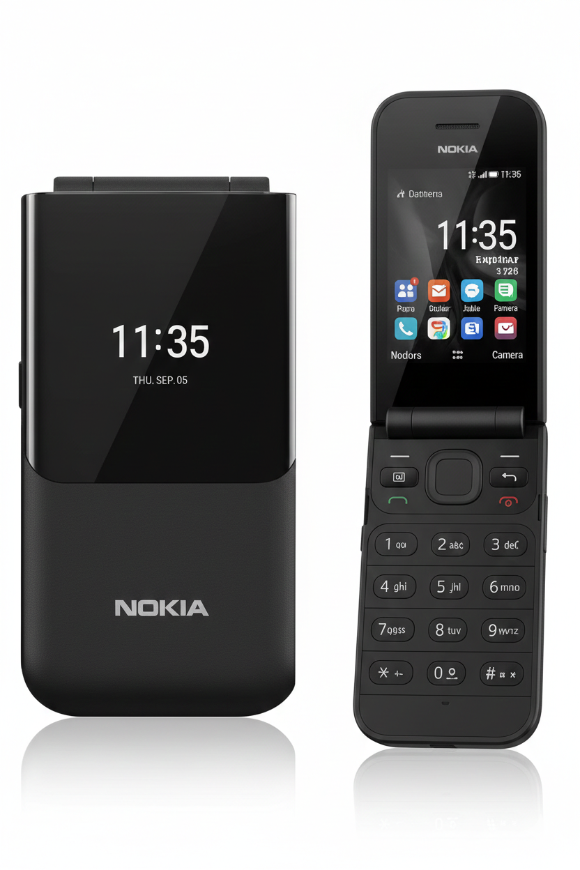 Nokia 2720 Flip (4G LTE) - Unlocked Retro Flip Phone with Long Battery Life