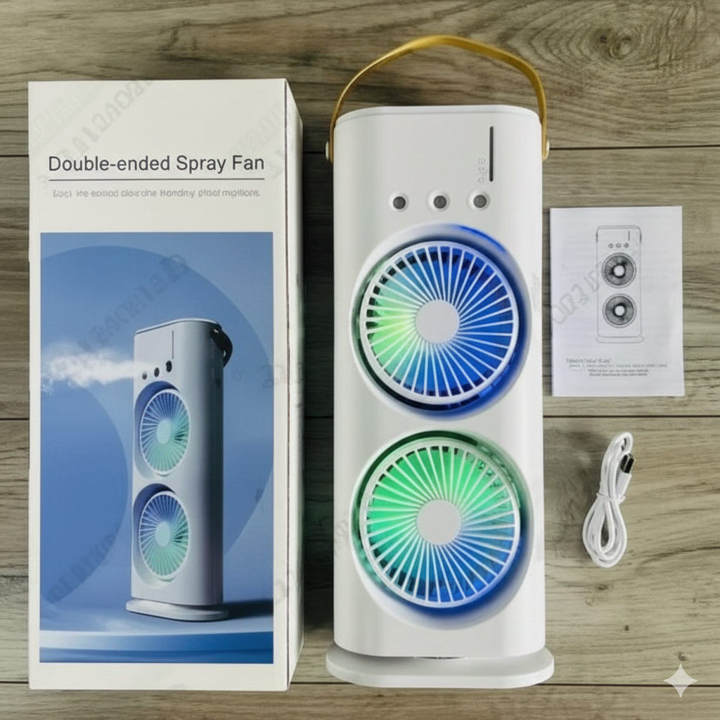 Double Cooling Fan | High Speed Dual Fan for Powerful Airflow