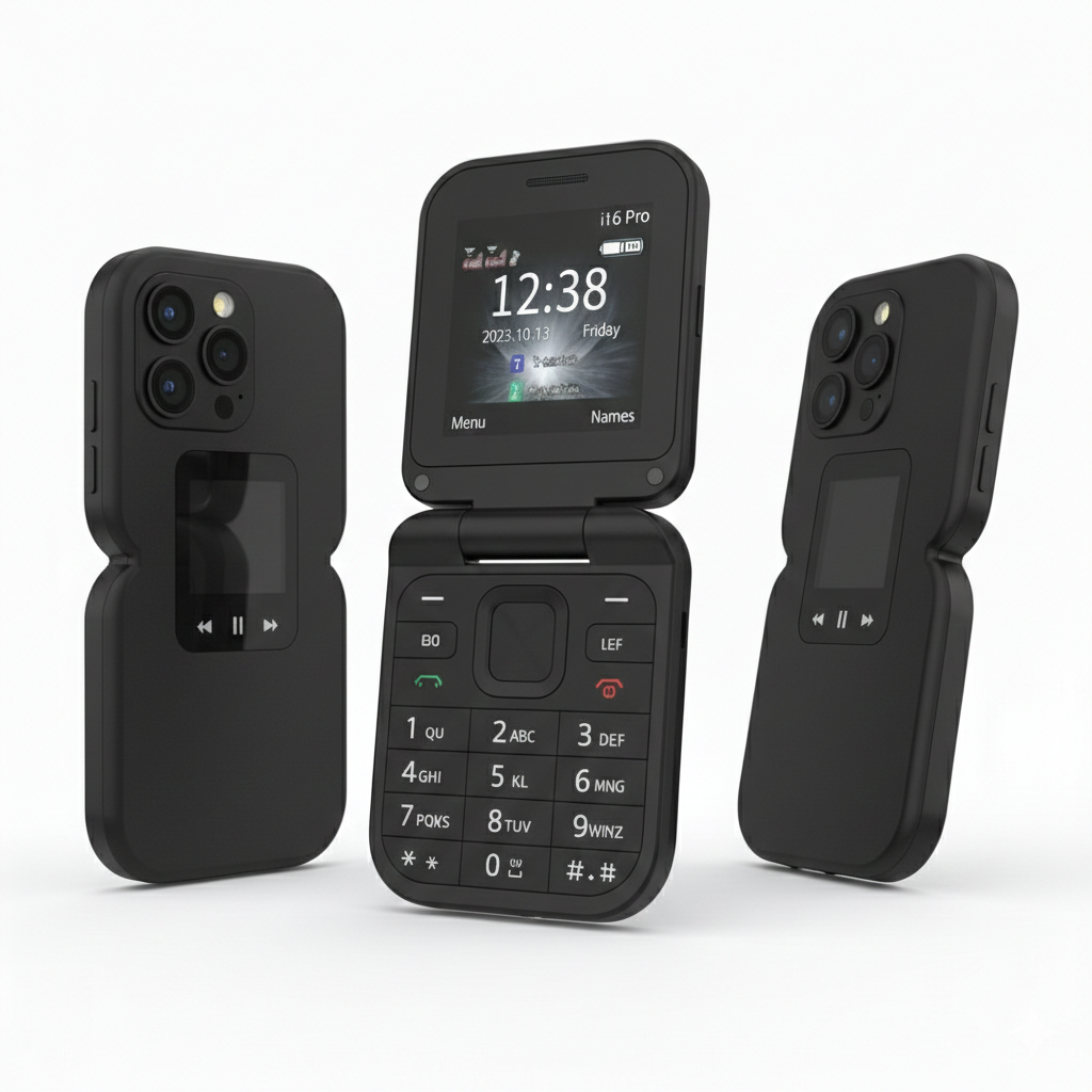 I16PRO Mini Dual SIM Fold Mobile Phone | Compact & Portable Design