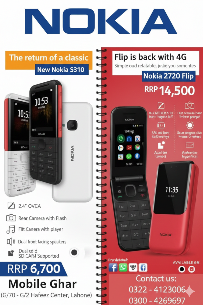 Nokia 2720 Flip (4G LTE) - Unlocked Retro Flip Phone with Long Battery Life