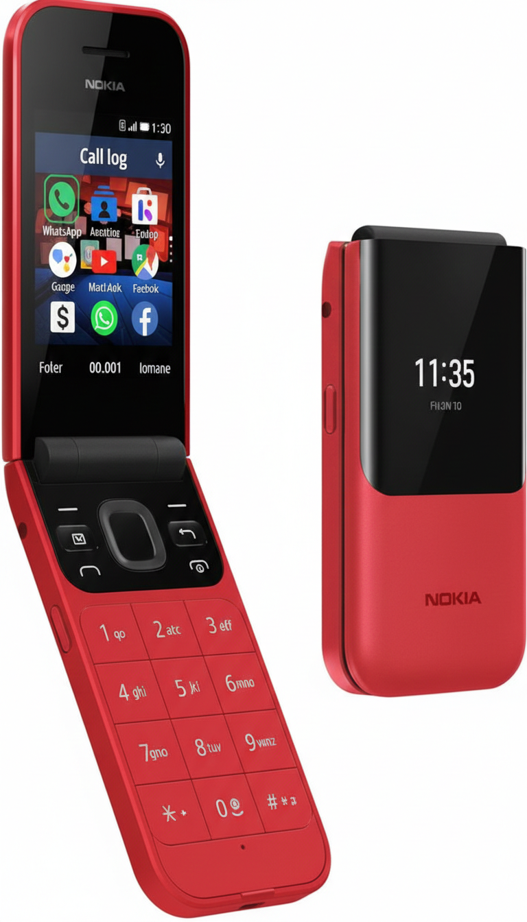 Nokia 2720 Flip (4G LTE) - Unlocked Retro Flip Phone with Long Battery Life