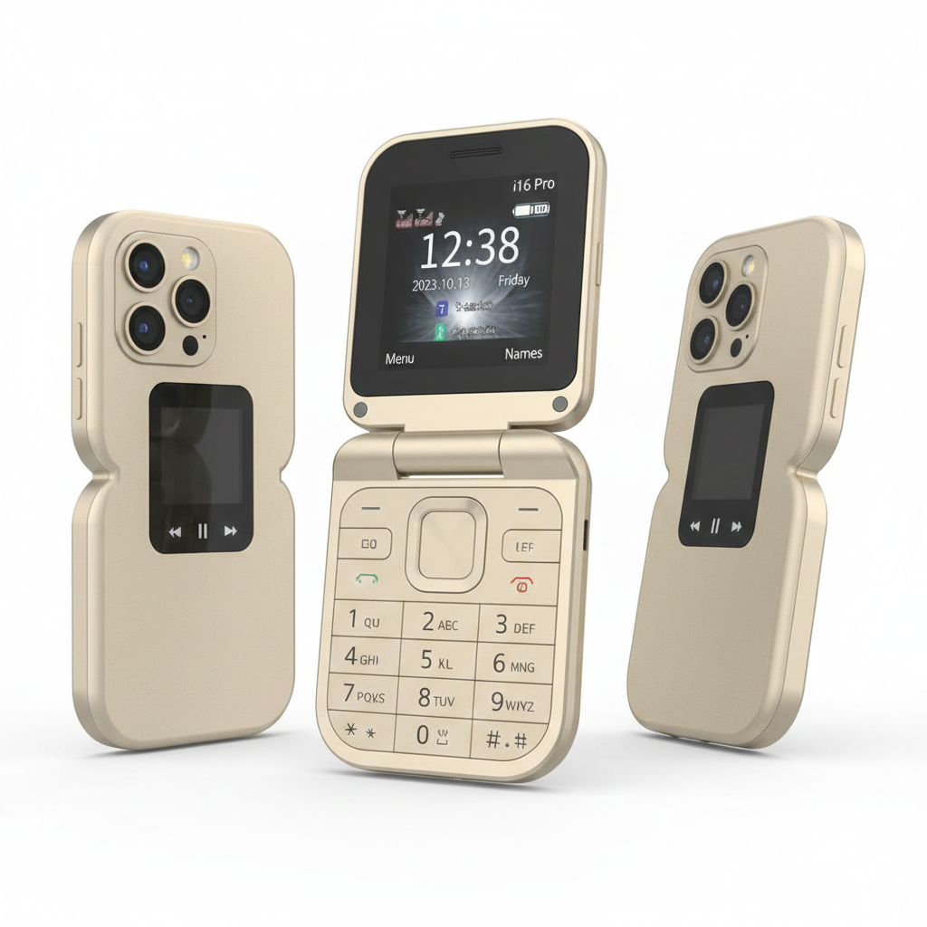 I16PRO Mini Dual SIM Fold Mobile Phone | Compact & Portable Design