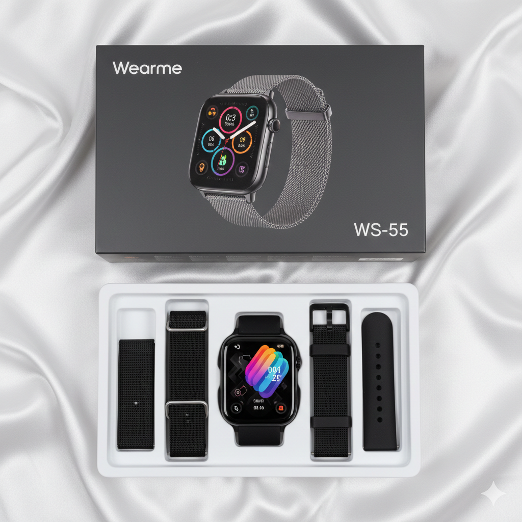 Wisme WS-55 Max Smart Watch | Bluetooth Calling, Fitness Tracking & HD Display