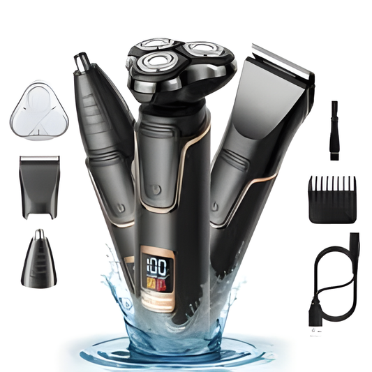 AKOVA 9D Electric Shaver – 3-in-1 Multifunctional, Washable & Rechargeable