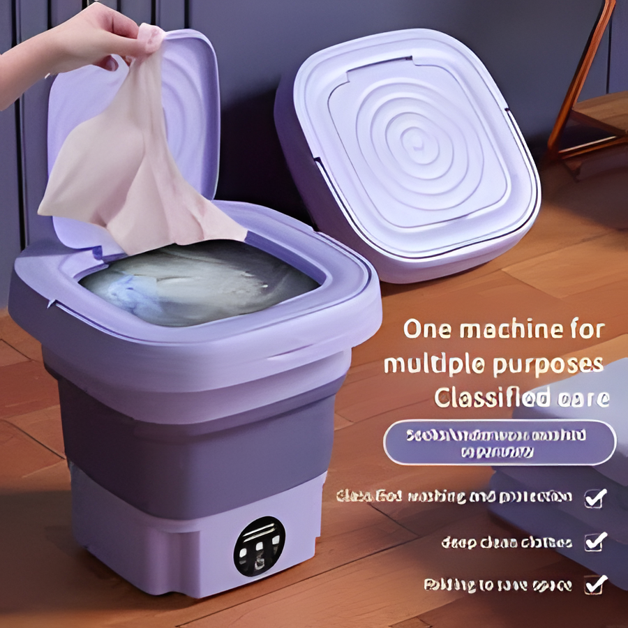 Folding Portable Washing MachineFolding Portable Washing Machine | Mini Compact Washer for Clothes, Baby Items & Travel