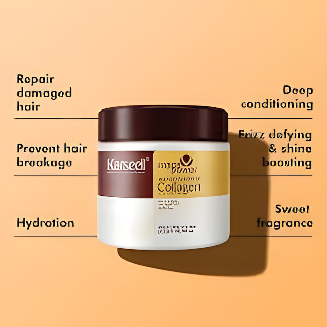 Karseell Collagen Hair Treatment Mask 500ml – Deep Repair, Smooth & Shiny Hair