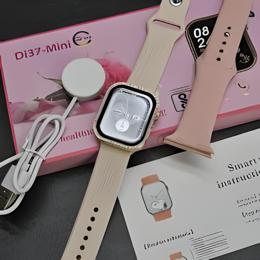 DI 37 Mini Series Smart Watch – Full Touch Display, Fitness Tracking & Bluetooth Calling