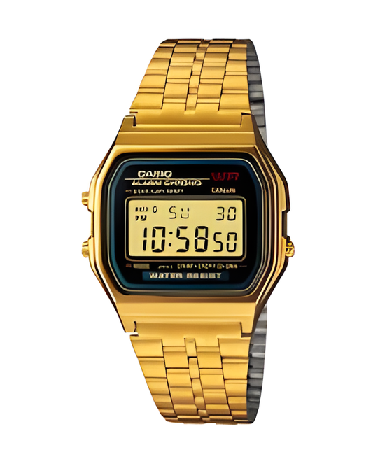 Vintage Digital Watch – Classic Retro Design with Stainless Steel Strap