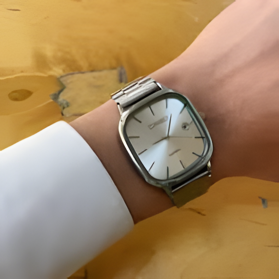 A138 Digital Chain Watch | Retro Style | Stainless Steel Bracelet